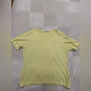 Elegant Yellow Women's Blouse made in Italy size medium